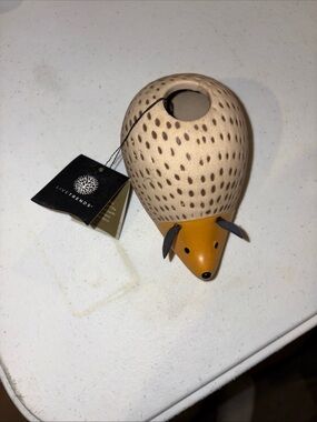 Tan and Mustard Decorative Hedgehog Figurine